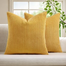 Gracie Corduroy Velvet European Pillowcases (Set of 2)